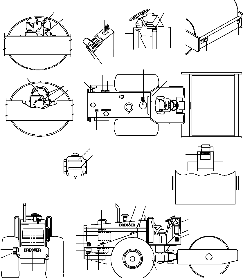 Rollers DRESSTA / 784, D784, PD784 S/N 452000-Up(784) / DECALS DRUM DRIVE(02-006 : 02-006)