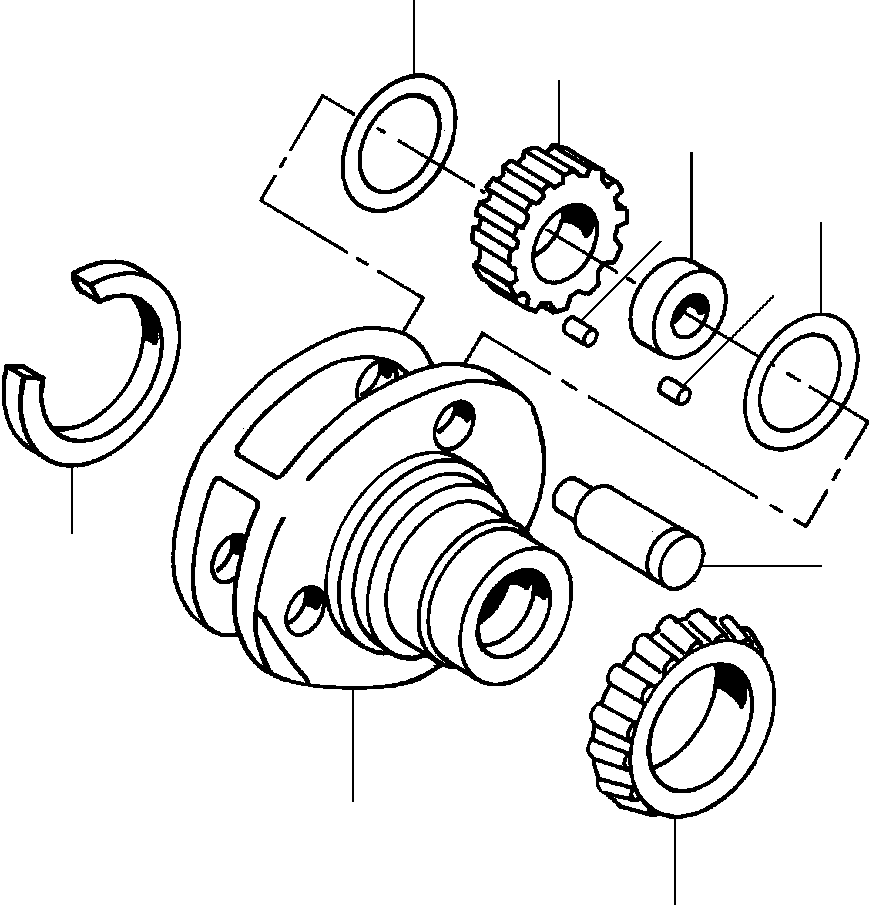 Rollers DRESSTA / 784, D784, PD784 S/N 452000-Up(784) / REAR AXLE PLANETARY CARRIER(07-018 : 07-018)