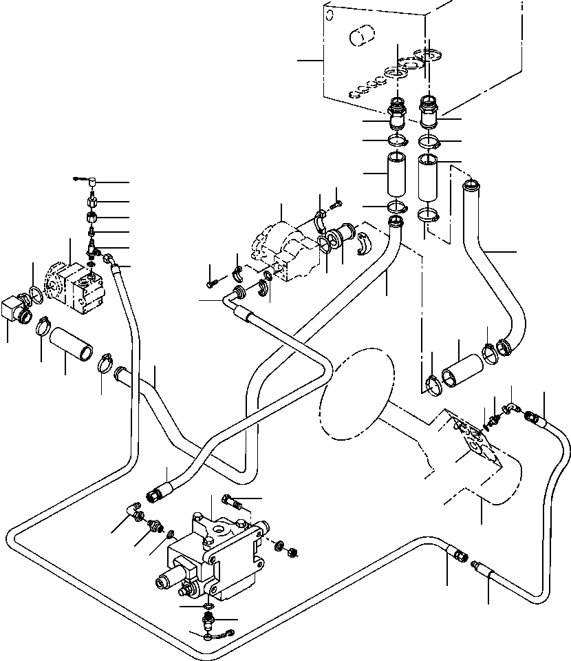 Rollers DRESSTA / 784, D784, PD784 S/N 452000-Up(784) / BASIC HYDRAULICS. . . . . . . . . . . PRESSURE LINES(10-002 : 10-002)