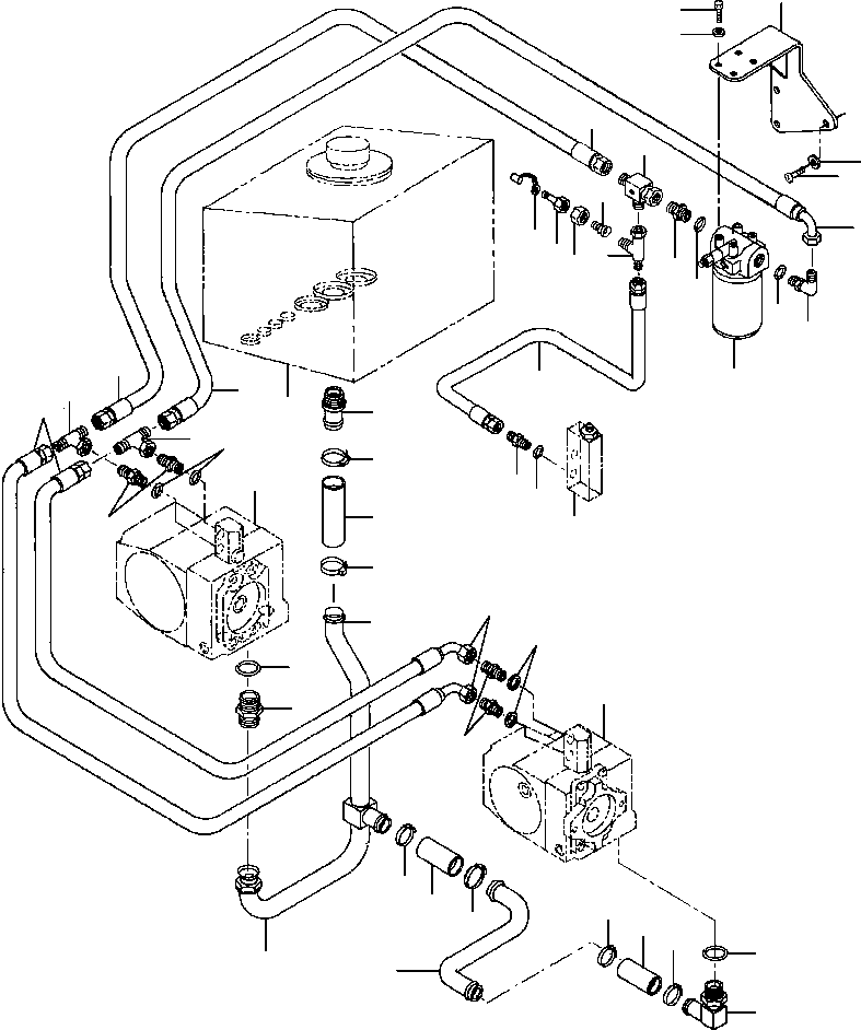 Rollers DRESSTA / 784, D784, PD784 S/N 452000-Up(784) / PROPULSION SUCTION & FILTER LINES DRUM DRIVE & PAD FOOT(10-010 : 10-010)