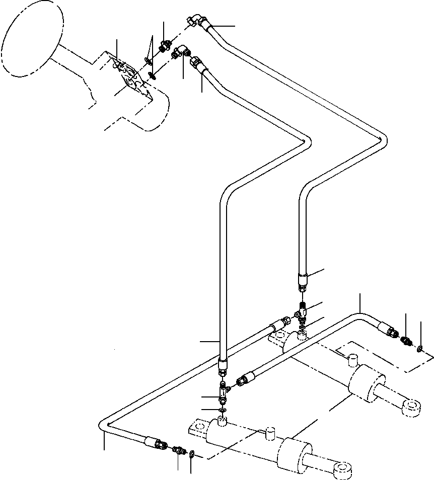 Rollers DRESSTA / 784, D784, PD784 S/N 452000-Up(784) / STEERING ACTUATOR LINES(10-020 : 10-020)