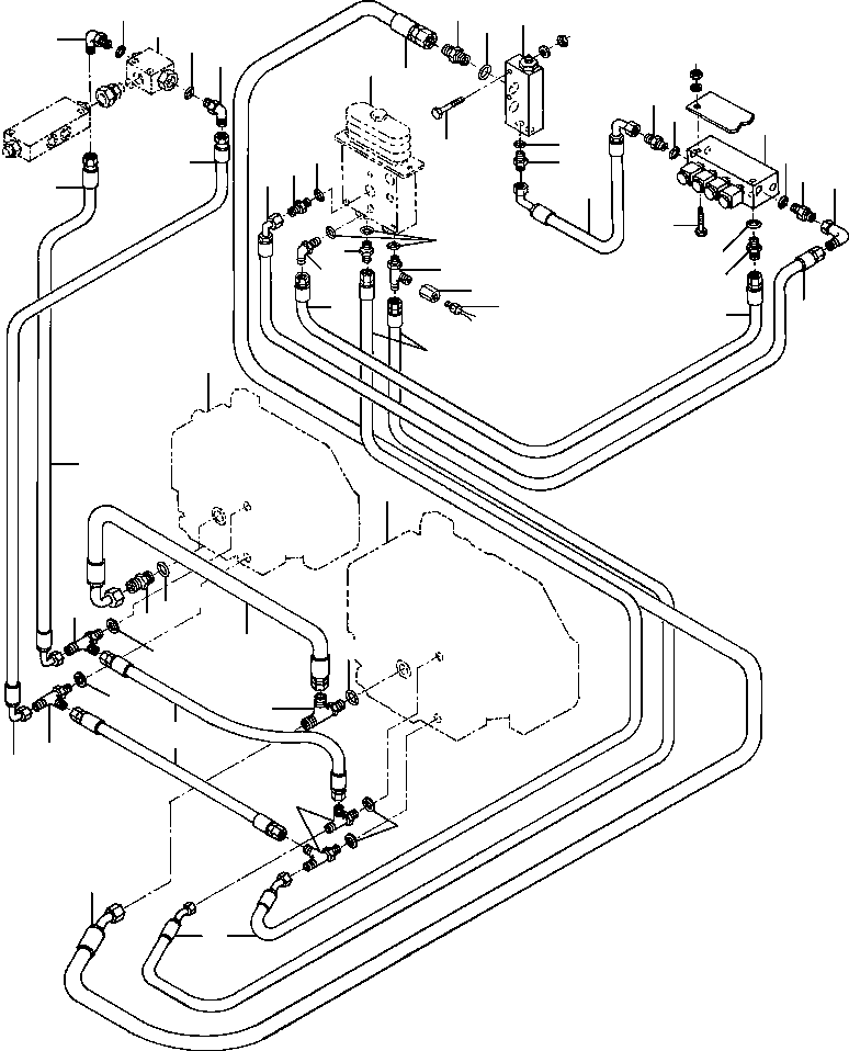 Rollers DRESSTA / 784, D784, PD784 S/N 452000-Up(784) / PROPULSION CONTROL LINES DRUM DRIVE & PAD FOOT(10-028 : 10-028)