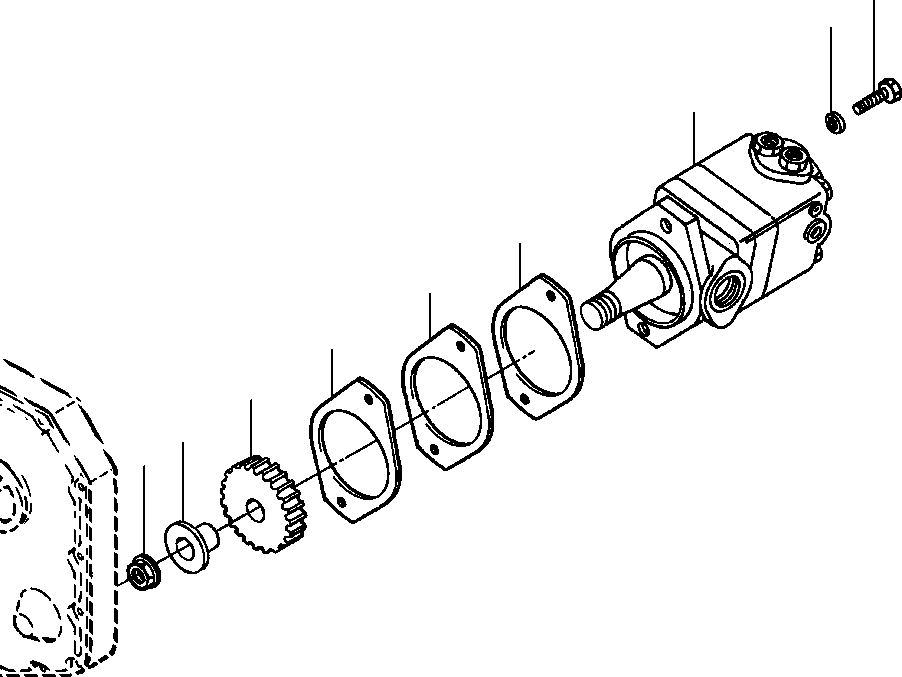Rollers DRESSTA / 784, D784, PD784 S/N 452000-Up(784) / STEERING PUMP MOUNTING(10-038 : 10-038)
