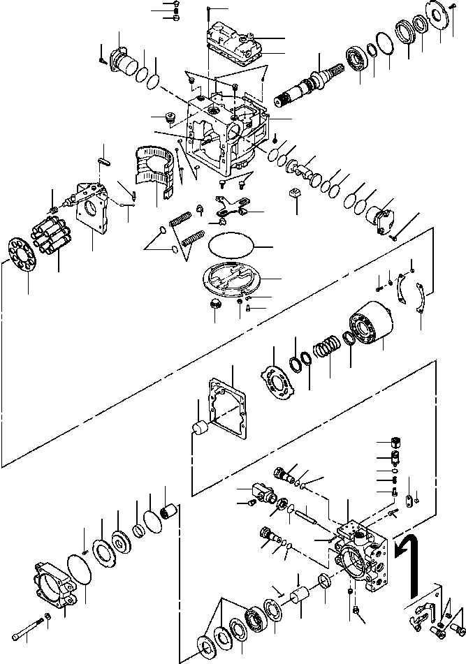 Rollers DRESSTA / 784, D784, PD784 S/N 452000-Up(784) / PROPULSION DRIVE PUMP DRUM DRIVE & PAD FOOT(10-052 : 10-052)