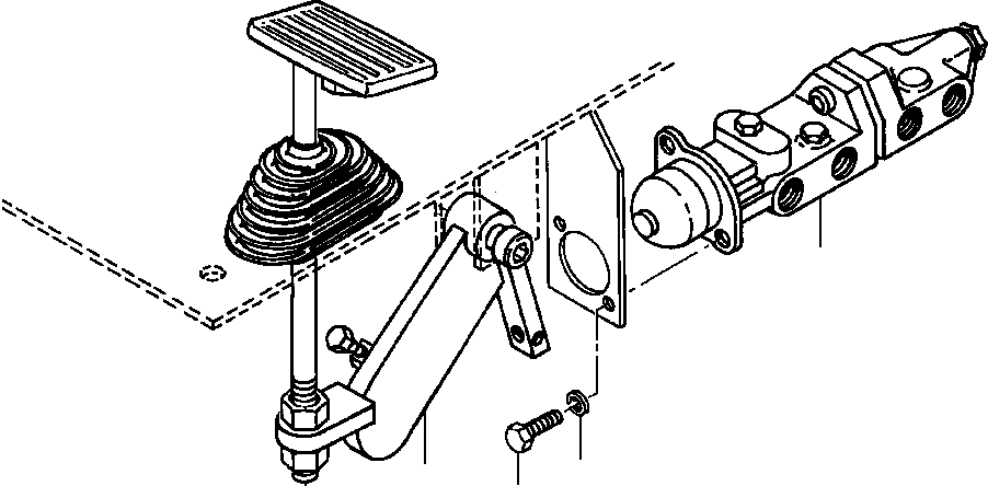 Graders DRESSTA / 830 S/N U200000-U200416(830A1) / BRAKE VALVE LINKAGE(04-002 : 04-002)