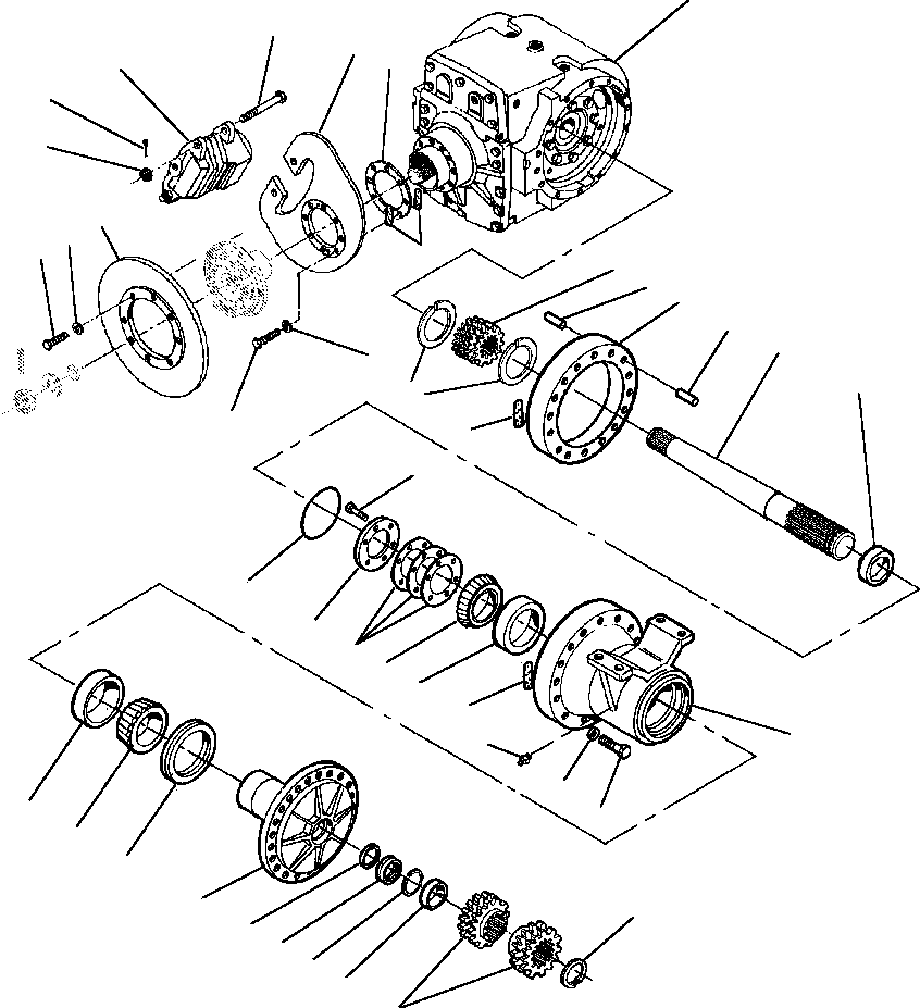Graders DRESSTA / 830 S/N U200000-U200416(830A1) / FINAL DRIVE - WITHOUT PLANETARY S/N 200000 THRU 200385, 200387, 200389, 200390, 200394, 200397, 200400 & 200401(07-042 : 07-042)