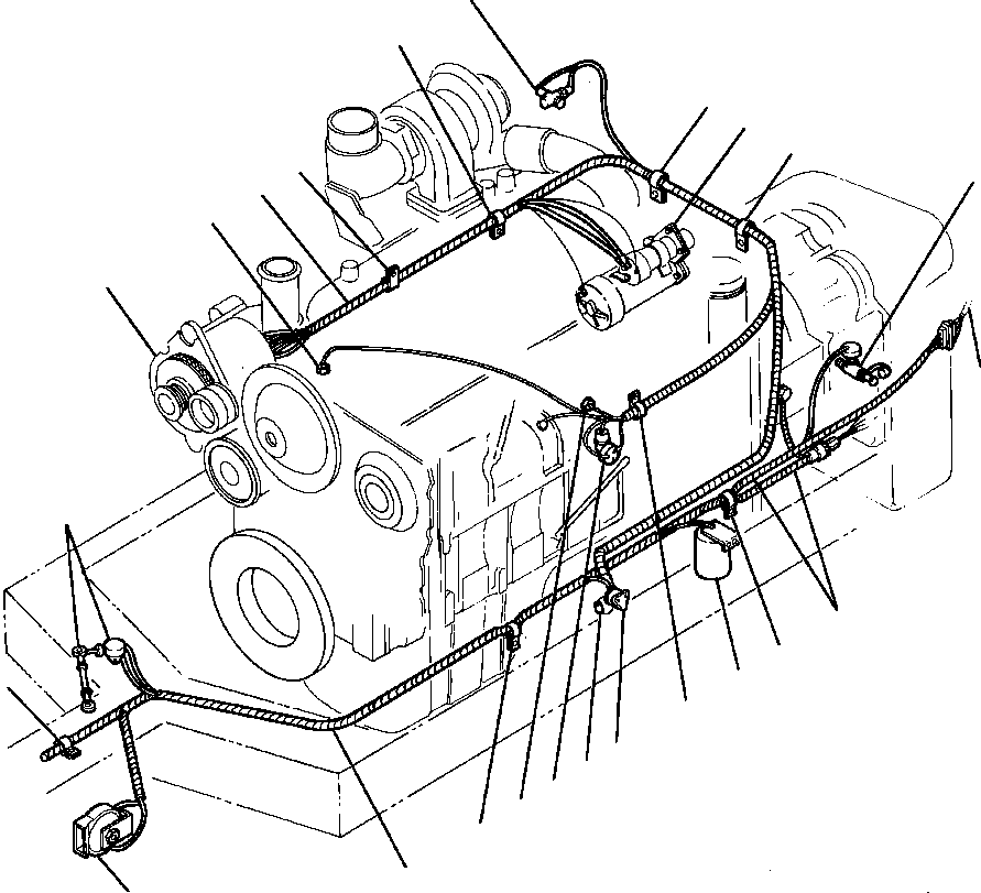 Graders DRESSTA / 830 S/N U200000-U200416(830A1) / ENGINE WIRING(08-002 : 08-002)
