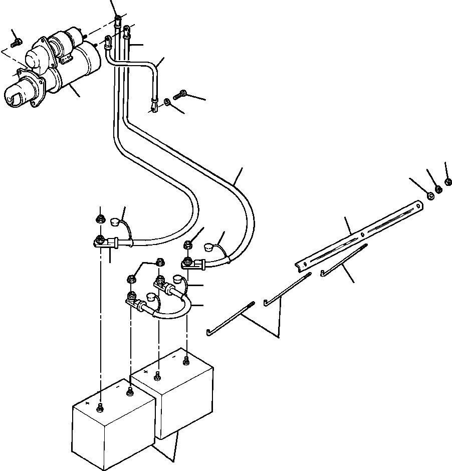 Graders DRESSTA / 830 S/N U200000-U200416(830A1) / BATTERY & CONNECTIONS(08-016 : 08-016)