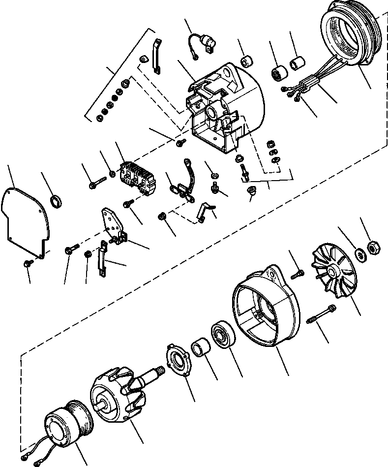 Graders DRESSTA / 830 S/N U200000-U200416(830A1) / ALTERNATOR - 80 AMP(08-030 : 08-030)