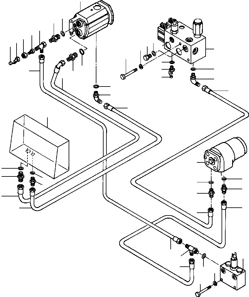 Graders DRESSTA / 830 S/N U200000-U200416(830A1) / BASIC HYDRAULICS STEERING LINES(10-008 : 10-008)