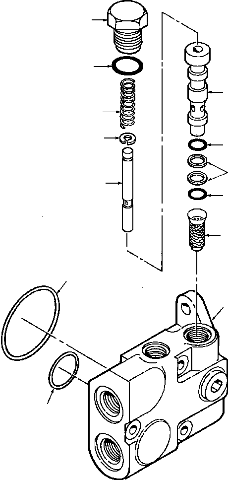 Graders DRESSTA / 830 S/N U200000-U200416(830A1) / CONTROL VALVE INLET SECTION L.H. BANK(10-130 : 10-130)