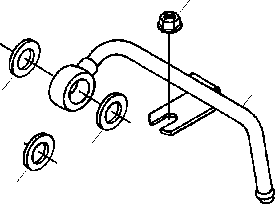 Graders DRESSTA / 850B S/N U202575-UP & 850C S/N U202727-UP(850BC) / FIG. A4106-A3A1 FUEL DRAIN LINE(A-046 : A4106-A3A1)