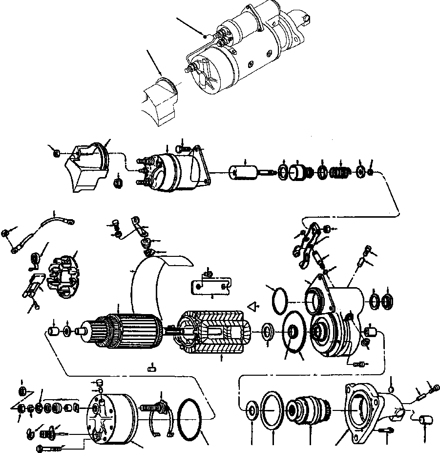 Graders DRESSTA / 850B S/N U202575-UP & 850C S/N U202727-UP(850BC) / FIG. A6112-A3A3 STARTING MOTOR - DELCO REMY 42MT - 24V - 7.5 KW(A-086 : A6112-A3A3)
