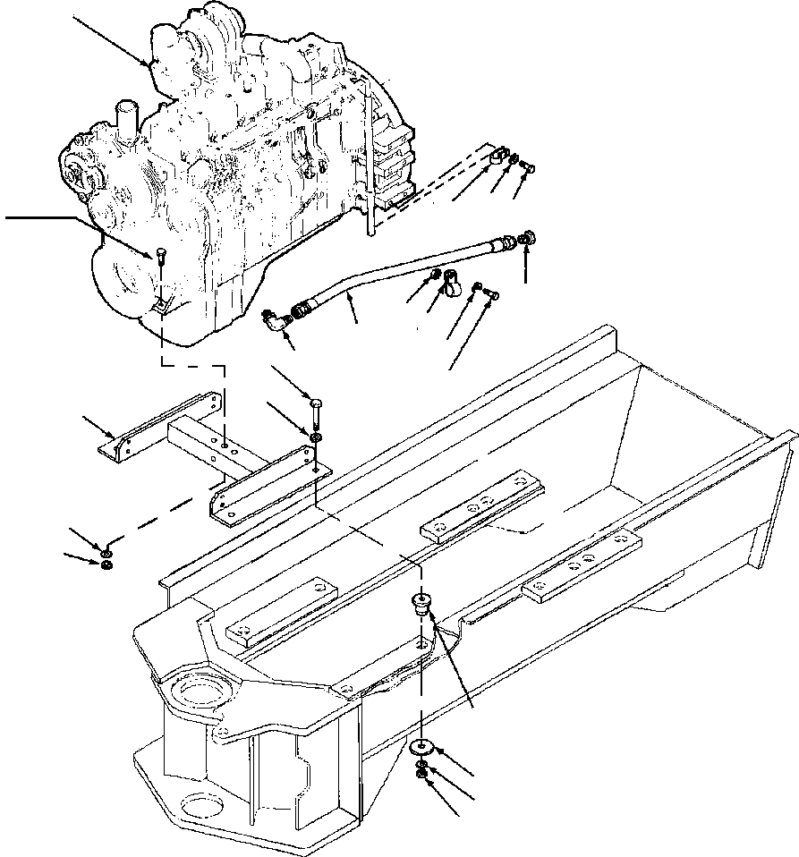 Graders DRESSTA / 850B S/N U202575-UP & 850C S/N U202727-UP(850BC) / FIG. B5100-01A0 ENGINE AND MOUNTING(B-002 : B5100-01A0)