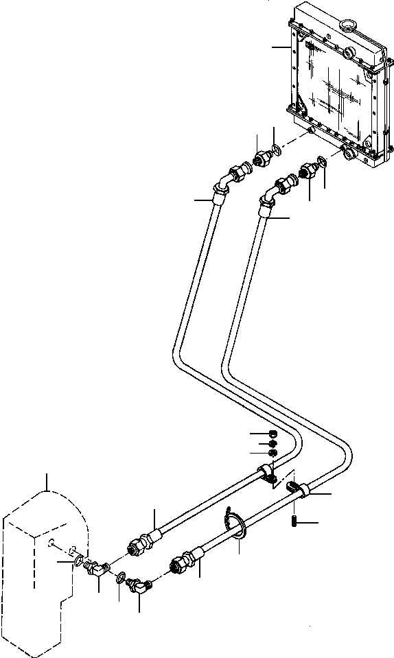 Graders DRESSTA / 850B S/N U202575-UP & 850C S/N U202727-UP(850BC) / FIG. C5110-01A2 CONVERTER OIL LINES(C-004 : C5110-01A2)