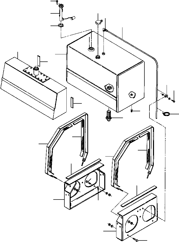 Graders DRESSTA / 850B S/N U202575-UP & 850C S/N U202727-UP(850BC) / FIG. D5100-01A0 90 GALLON FUEL TANK(D-002 : D5100-01A0)