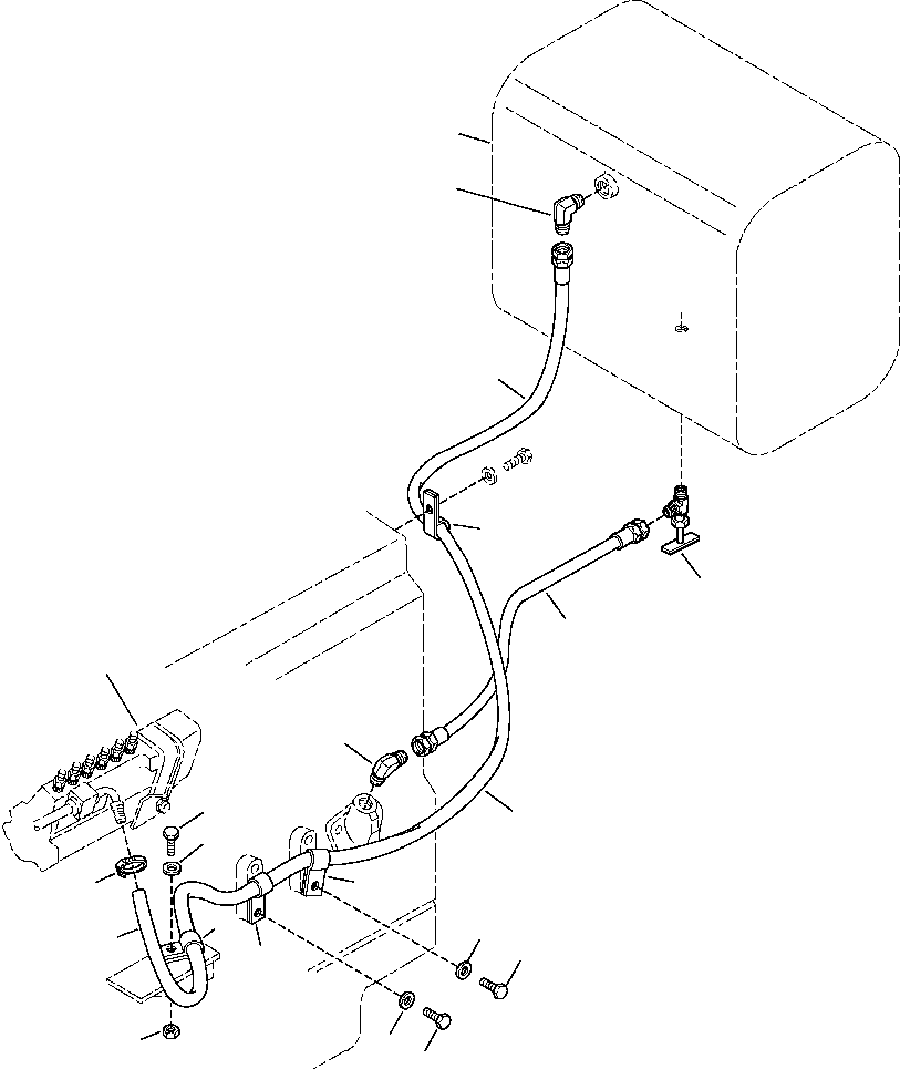 Graders DRESSTA / 850B S/N U202575-UP & 850C S/N U202727-UP(850BC) / FIG. D5100-01A3 FUEL LINES(D-008 : D5100-01A3)