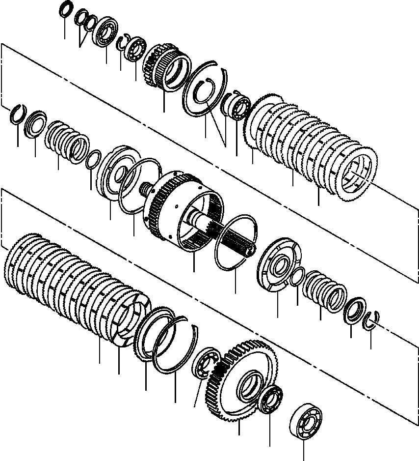 Graders DRESSTA / 850B S/N U202575-UP & 850C S/N U202727-UP(850BC) / FIG. F5250-01A3 CLUTCH PACK - 3 AND 4(F-022 : F5250-01A3)