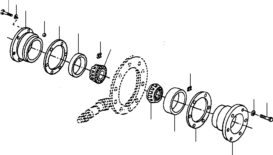 Graders DRESSTA / 850B S/N U202575-UP & 850C S/N U202727-UP(850BC) / FIG. F5550-01A11 DIFFERENTIAL BEARING QUILLS - LOCK/UNLOCK(F-060 : F5550-01A11)
