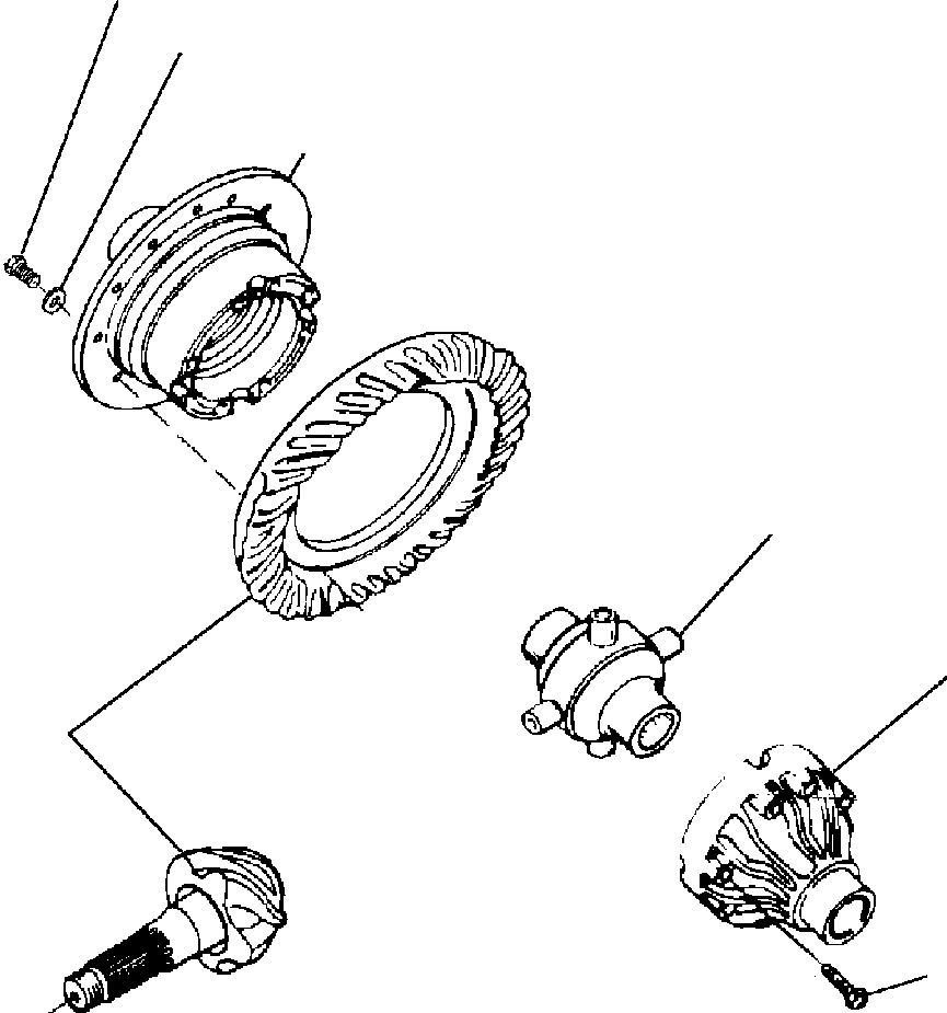 Graders DRESSTA / 850B S/N U202575-UP & 850C S/N U202727-UP(850BC) / FIG. F5550-01A12 DIFFERENTIAL ASSEMBLY - NO-SPIN(F-062 : F5550-01A12)