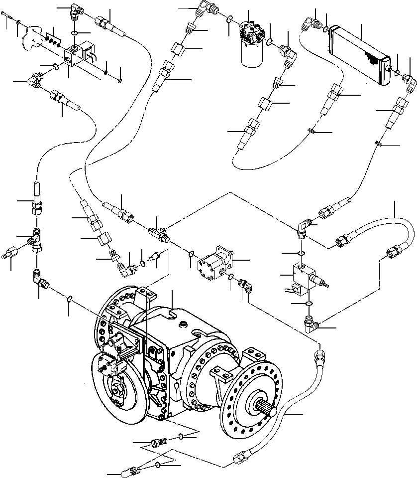 Graders DRESSTA / 850B S/N U202575-UP & 850C S/N U202727-UP(850BC) / FIG. H5110-01A24 LOCK/UNLOCK DIFFERENTIAL HYDRAULIC SYSTEM - S/N 202723 AND DOWN(H-082 : H5110-01A24)