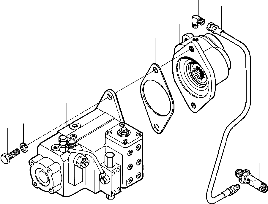 Graders DRESSTA / 850B S/N U202575-UP & 850C S/N U202727-UP(850BC) / FIG. H5140-01A2 AWD PUMP AND TRANSFER CASE(H-090 : H5140-01A2)