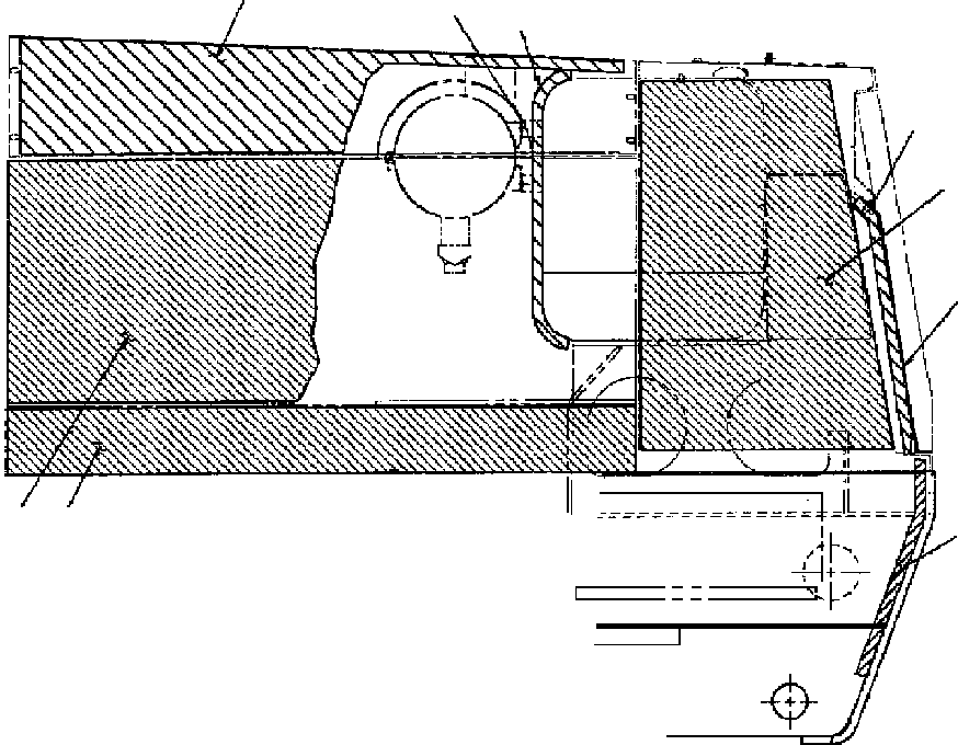 Graders DRESSTA / 850B S/N U202575-UP & 850C S/N U202727-UP(850BC) / FIG. M5120-01A0 ENGINE COMPARTMENT SOUND INSULATION(M-008 : M5120-01A0)