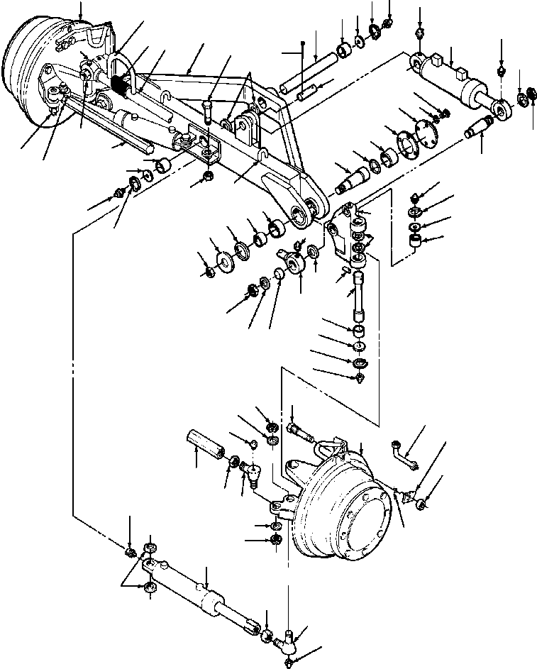 Graders DRESSTA / 850B S/N U202575-UP & 850C S/N U202727-UP(850BC) / FIG. S5230-01A3 AWD FRONT AXLE - WITHOUT FRONT FENDERS(S-008 : S5230-01A3)