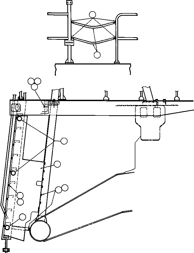 Dump Trucks Komatsu / AFE32-AA 830E S/N 31807  MT. THORLEY(AFE32-AA) / LEFT DECK, HANDRAIL & LADDER - 2(012 : 40113)
