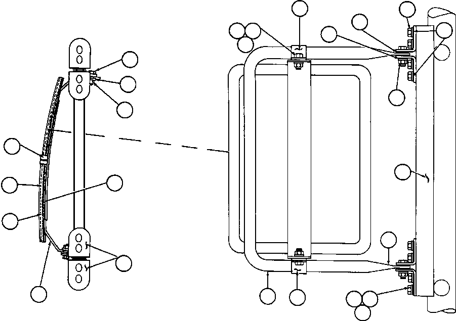 Dump Trucks Komatsu / AFE32-AA 830E S/N 31807  MT. THORLEY(AFE32-AA) / R.H. HAND CONVEX MIRROR INSTL(016 : 40241)