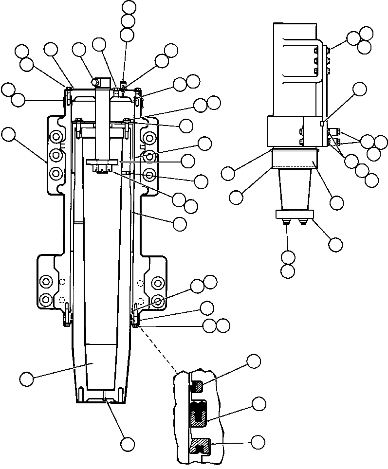 Dump Trucks Komatsu / AFE32-AA 830E S/N 31807  MT. THORLEY(AFE32-AA) / FRONT SUSPENSION & MOUNTING(066 : 40209)