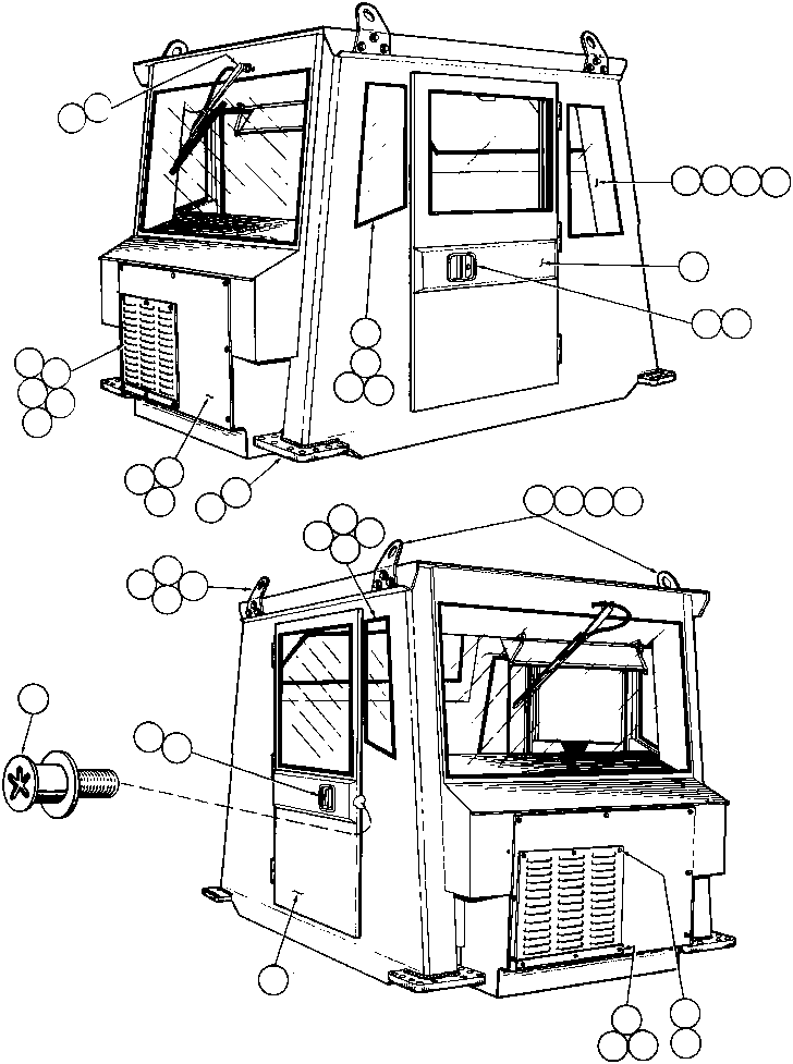 Dump Trucks Komatsu / AFE32-AC 830E                 FORDING SYNCRUDE(AFE32-AC) / CAB ASSM - 1 (PB8126)(128 : 40269)
