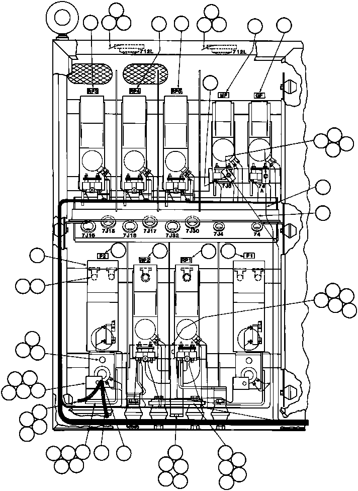 Dump Trucks Komatsu / AFE32-AC 830E                 FORDING SYNCRUDE(AFE32-AC) / CONTROL CABINET WIRING - 3(210 : 40332)