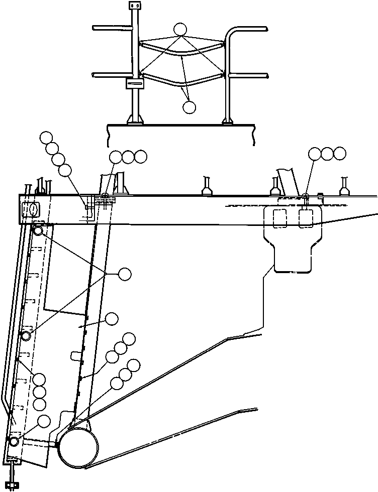 Dump Trucks Komatsu / AFE32-BA 830E                 ARCH MINERAL(AFE32-BA) / LEFT DECK, HANDRAIL & LADDER - 2(016 : 40572)
