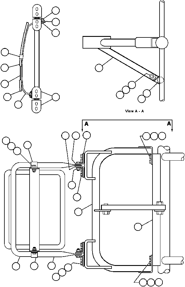 Komatsu parts book diagram for AFE32-BA 830E                 ARCH MINERAL: R.H. CONVEX MIRROR INSTL