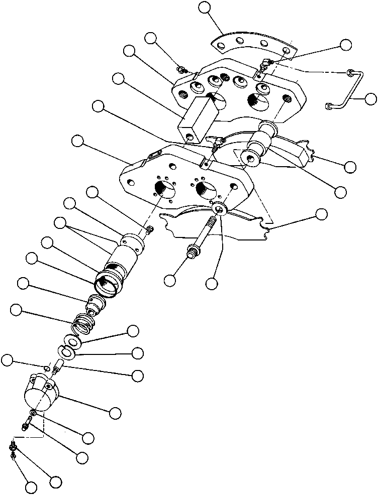 Komatsu parts book diagram for AFE32-BA 830E                 ARCH MINERAL: REAR DISC BRAKE ASSM (PB5553)