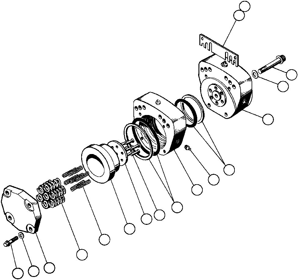 Komatsu parts book diagram for AFE32-BA 830E                 ARCH MINERAL: PARKING BRAKE ASSM (PB6945)