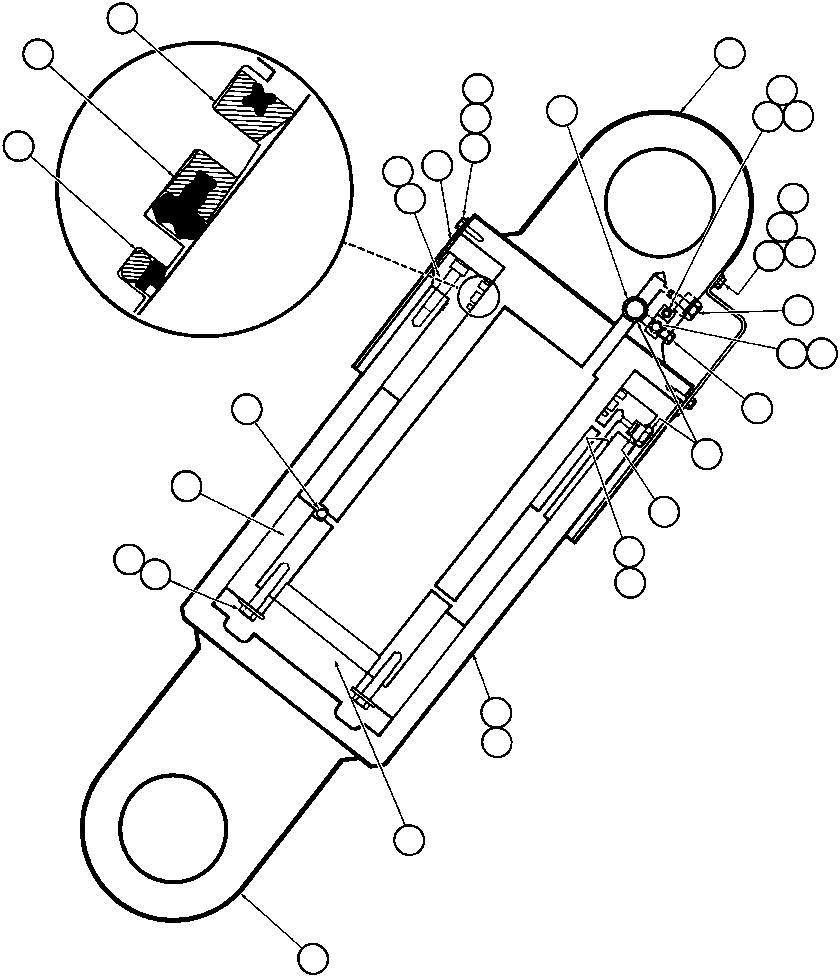 Komatsu parts book diagram for AFE32-BA 830E                 ARCH MINERAL: REAR SUSPENSION ASSM (TZ9085)