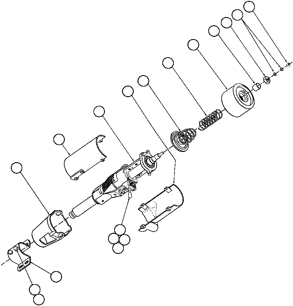Komatsu parts book diagram for AFE32-BA 830E                 ARCH MINERAL: STEERING COLUMN ASSM (PB6880)