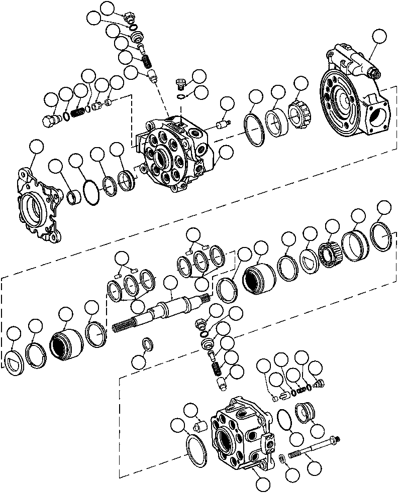 Komatsu parts book diagram for AFE32-BA 830E                 ARCH MINERAL: STEERING PUMP ASSM - 1 (PB6729)