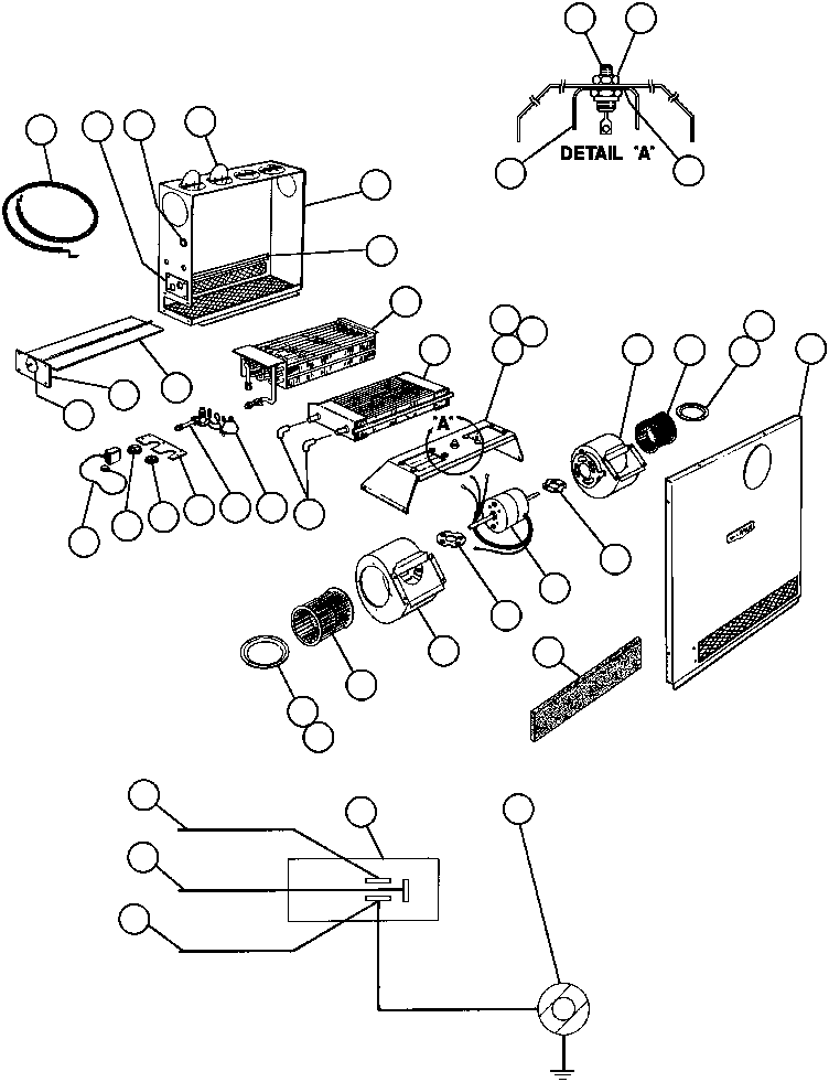 Komatsu parts book diagram for AFE32-BA 830E                 ARCH MINERAL: HEATER/AIR CONDITIONER (PB7742-1/PB4082-2)
