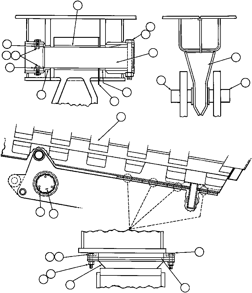 Komatsu parts book diagram for AFE32-BA 830E                 ARCH MINERAL: BODY & BODY PIVOT