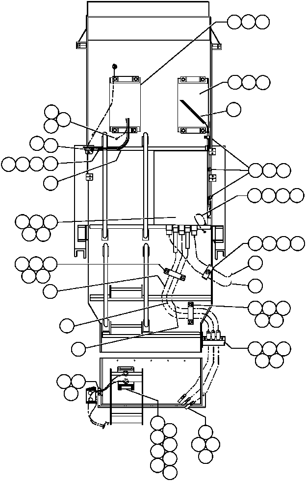 Komatsu parts book diagram for AFE32-BA 830E                 ARCH MINERAL: BLOWER INLET WIRING