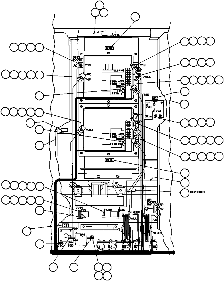 Komatsu parts book diagram for AFE32-BA 830E                 ARCH MINERAL: CONTROL CABINET WIRING - 2