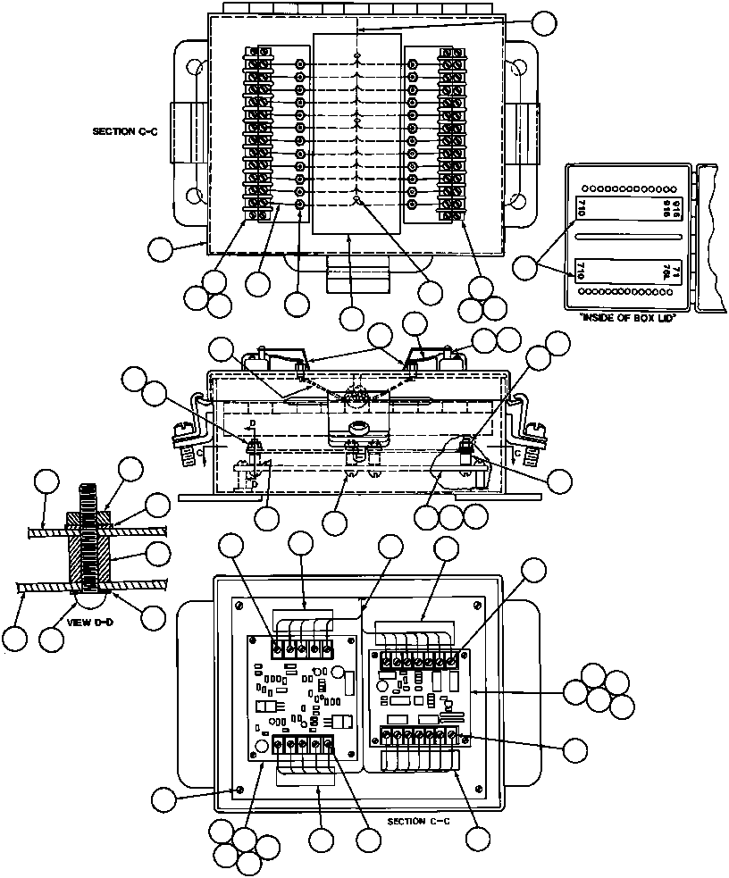 Komatsu parts book diagram for AFE32-BA 830E                 ARCH MINERAL: RCP/ACC INTERFACE BOX ASSM (EC5200)