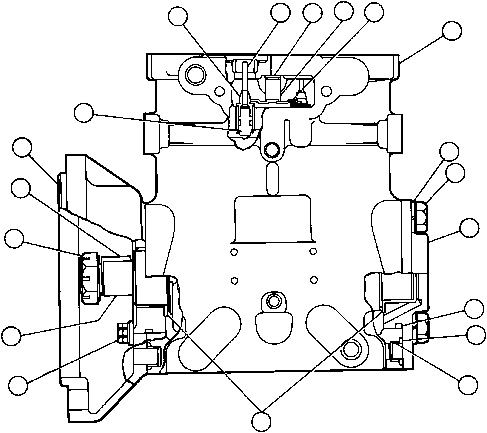 Komatsu parts book diagram for AFE32-BA 830E                 ARCH MINERAL: CRANKCASE & SHAFT (VE1265)