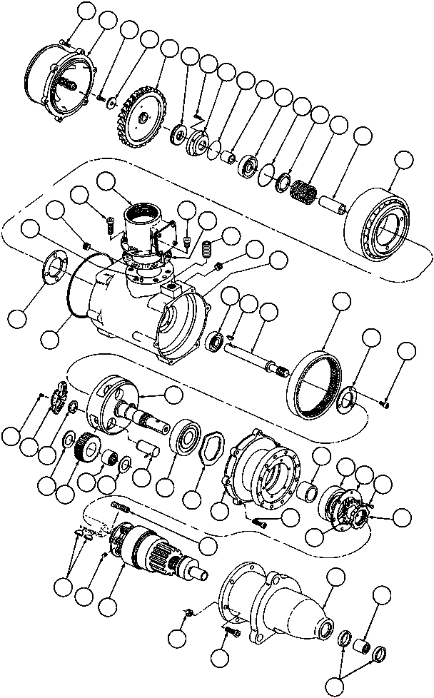 Komatsu parts book diagram for AFE32-BA 830E                 ARCH MINERAL: AIR STARTER (PB7884)