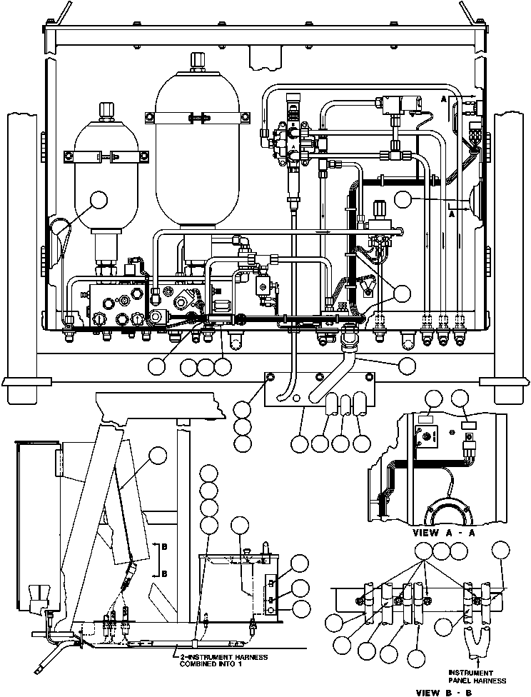 Komatsu parts book diagram for AFE32-BA 830E                 ARCH MINERAL: BRAKE CABINET/CAB WIRING