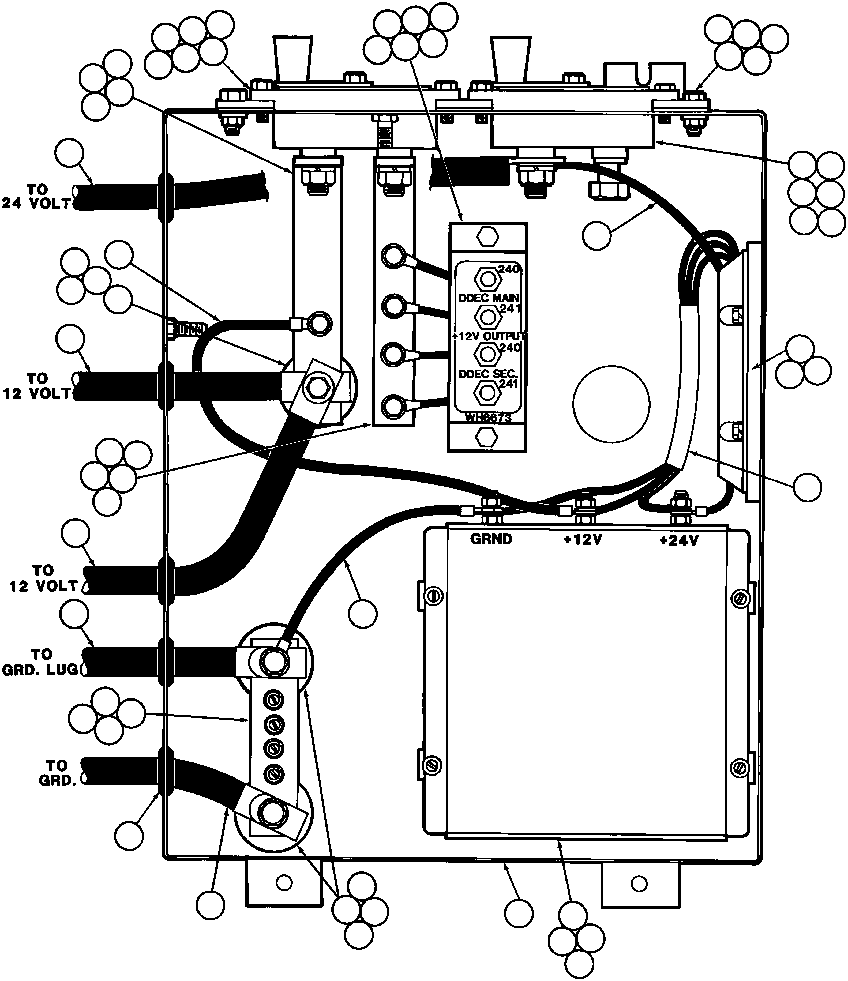 Komatsu parts book diagram for AFE32-BA 830E                 ARCH MINERAL: BATTERY EQUALIZER BOX ASSM (EC0733)