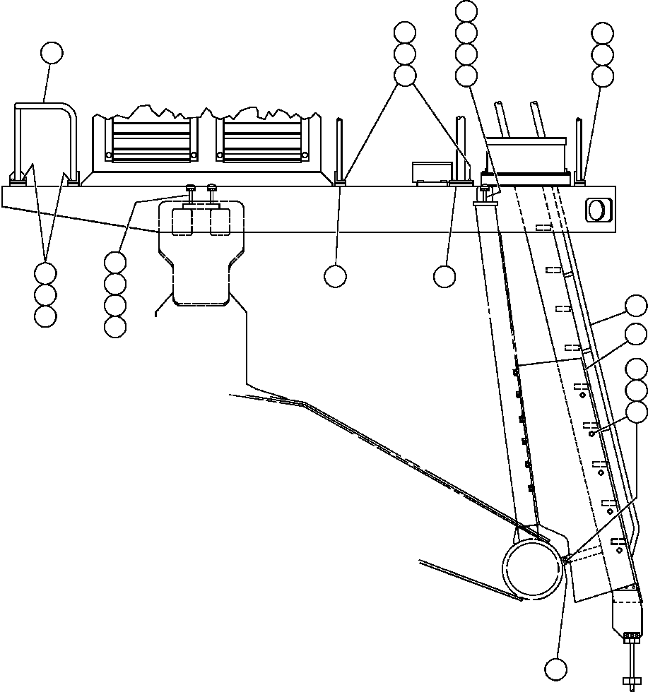 Dump Trucks Komatsu / AFE32-BE 830E S/N 32019 & 32123-32129 SUNCOR(AFE32-BE) / RIGHT DECK, HANDRAIL & DECK(012 : 40641)